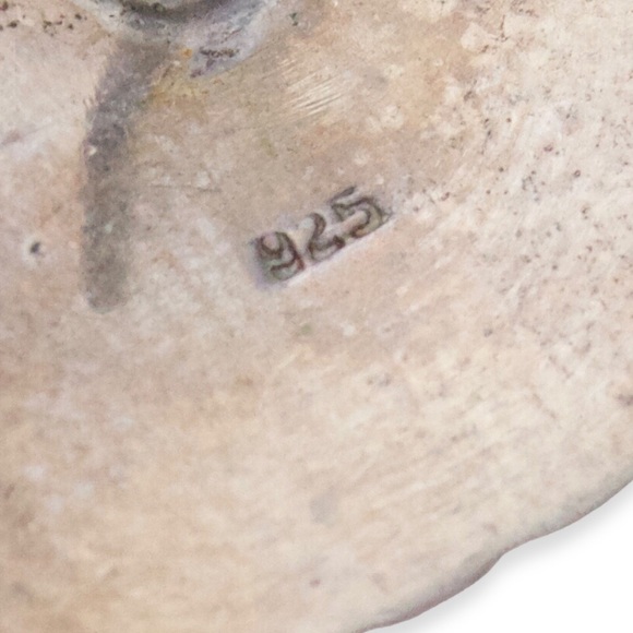 Vintage Sterling Silver Triangle Stud Earrings Modernist Large Studs - Picture 3 of 5